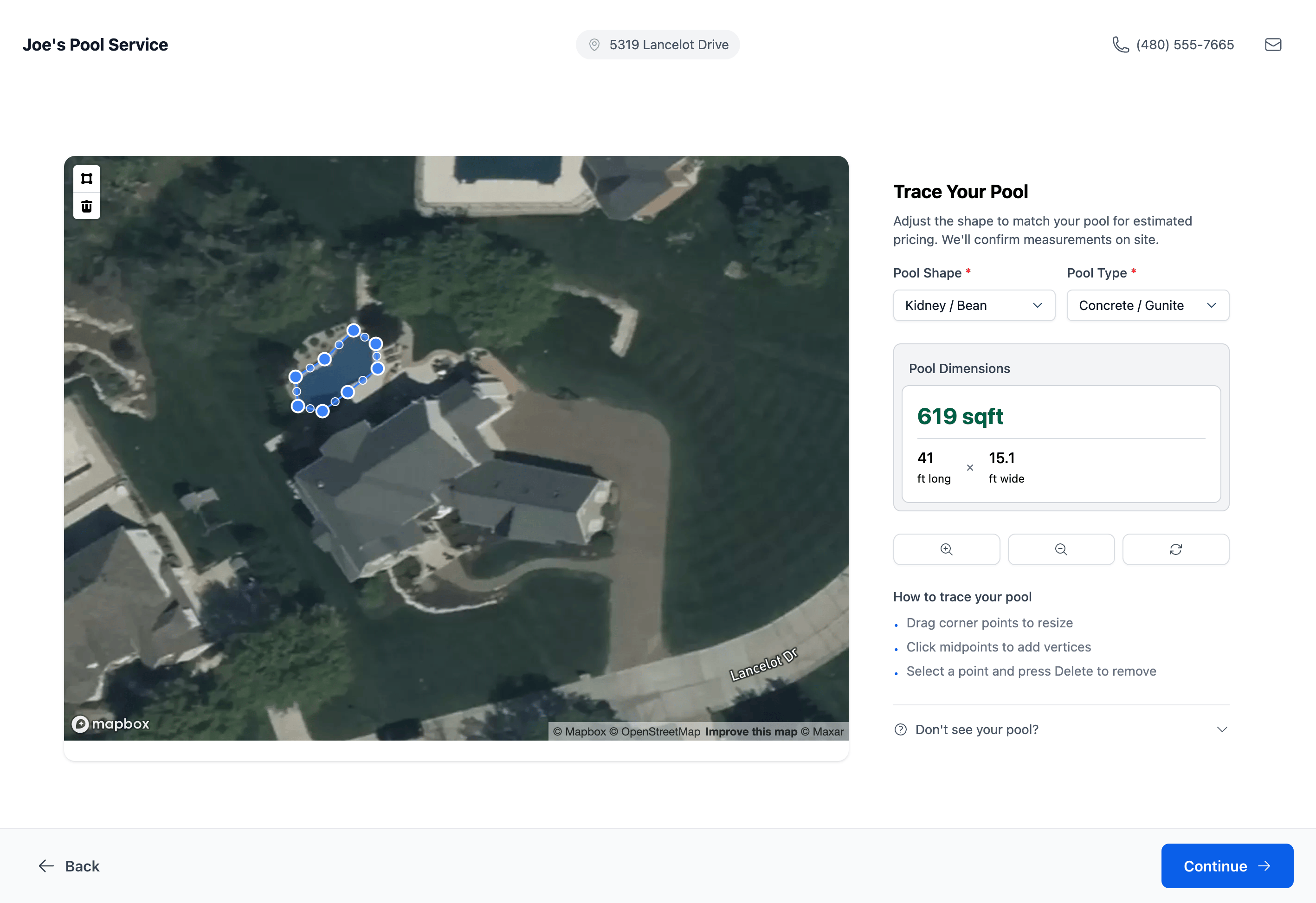 Satellite pool measurement in PoolFlow